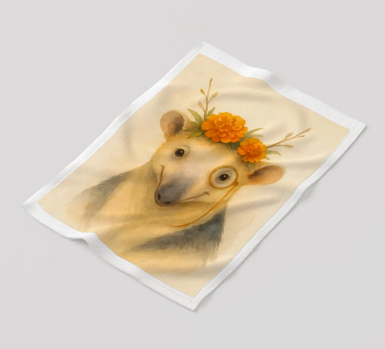 Il Formichiere Dandy: Calendula e Monocolo coperta in pile da Graceful Desine