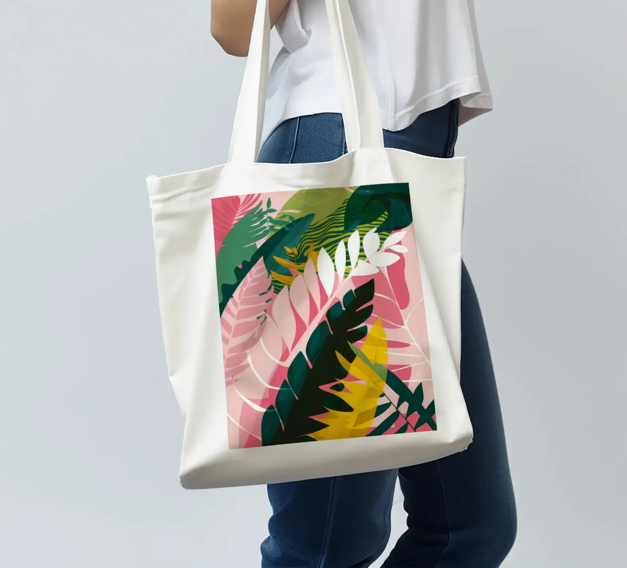 Sunlit Jungle Depths tote bag by Frosh Pallete