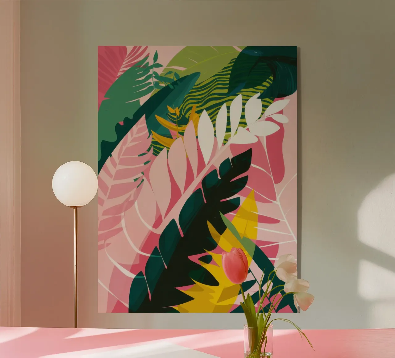 Zonovergoten jungle diepten acryl van Frosh Pallete