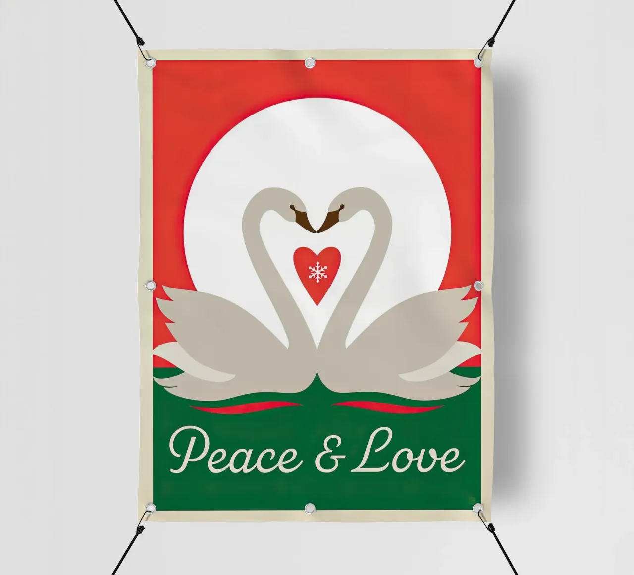 Pace e amore (Swans) telo in pvc da muench benjamin