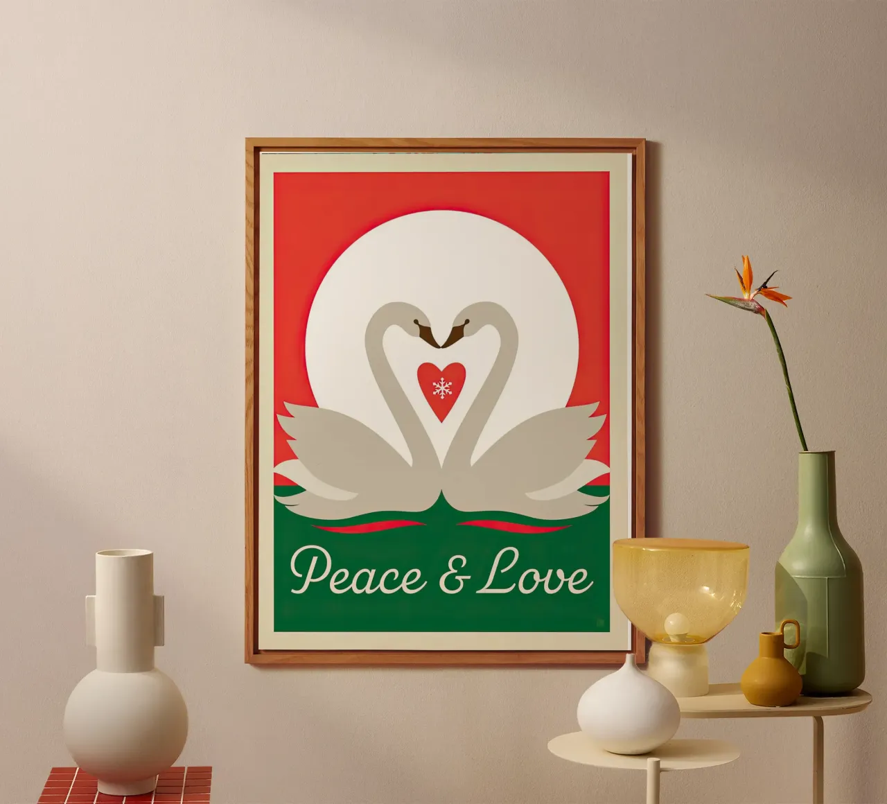 Pace e amore (Swans) alluminio dibond da muench benjamin