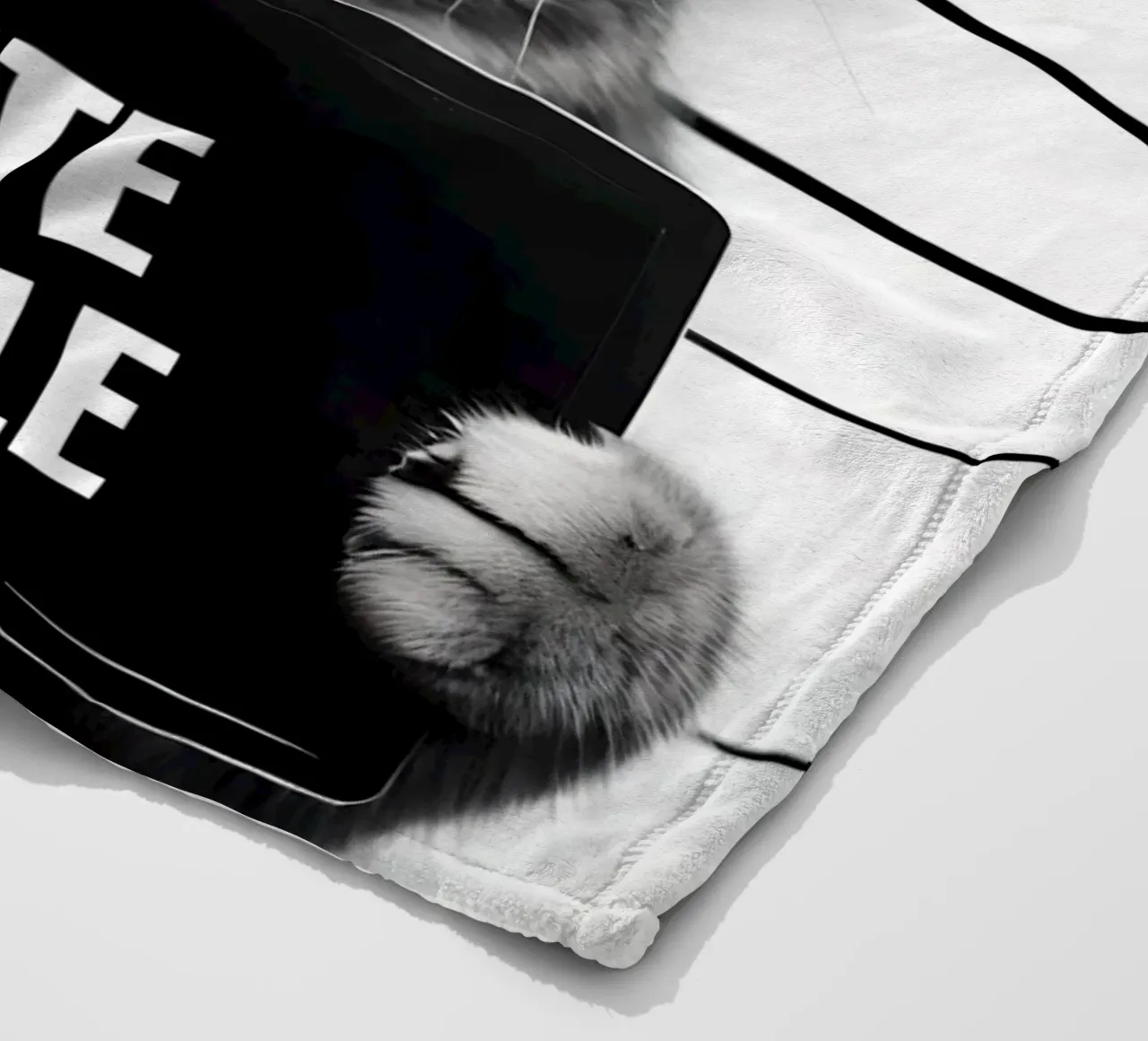 Grumpy Cat Mugshot "Ich hasse Menschen" Fleecedecke von 🥝 KIWI STORE