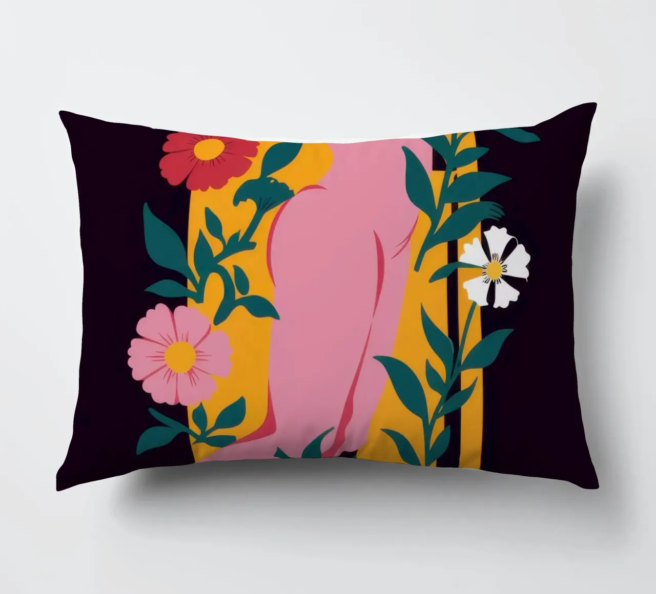 Dea floreale nuda cuscino da Obs Canvas