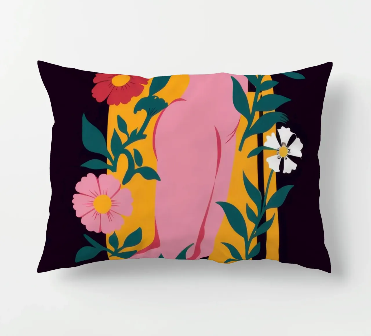 Dea floreale nuda cuscino da Obs Canvas