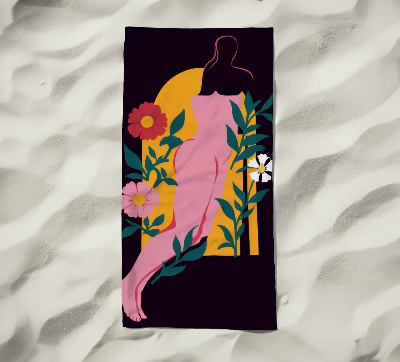 Dea floreale nuda telo mare da Obs Canvas