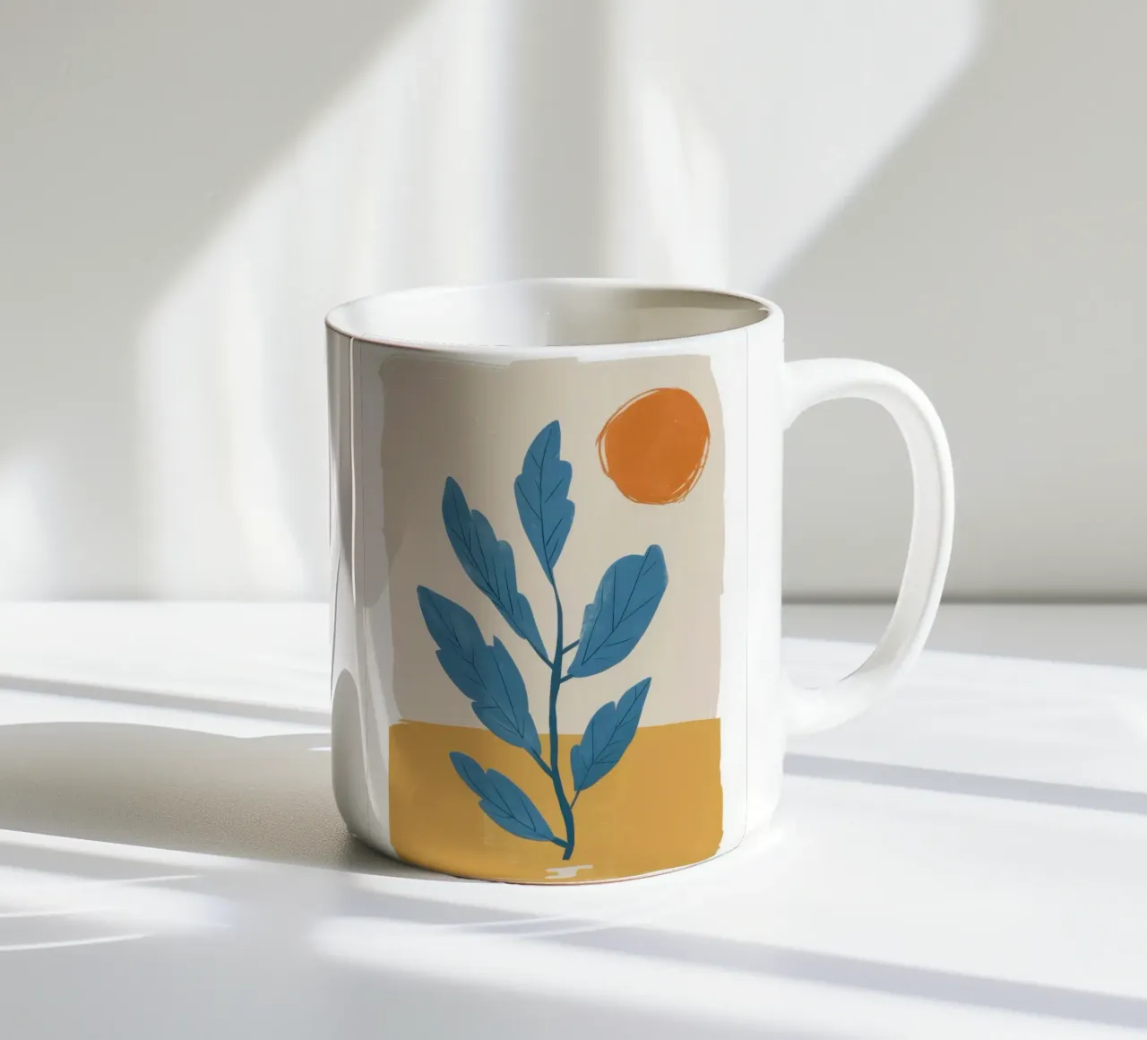 Calma botanica cerulea tazza in ceramica da Gaia Viesta