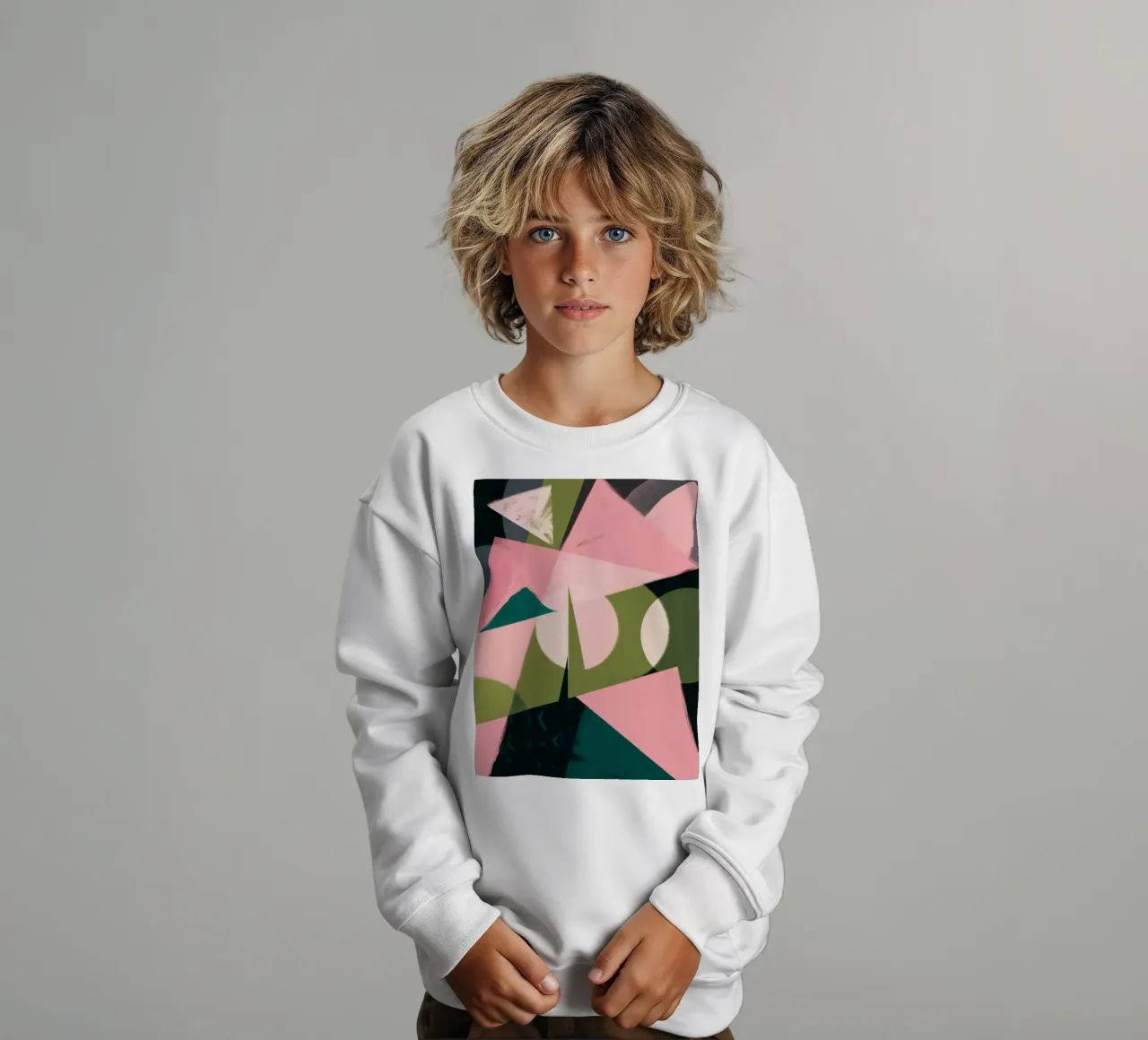 Fragmento geométrico abstracto sudadera para niño de Line Fable