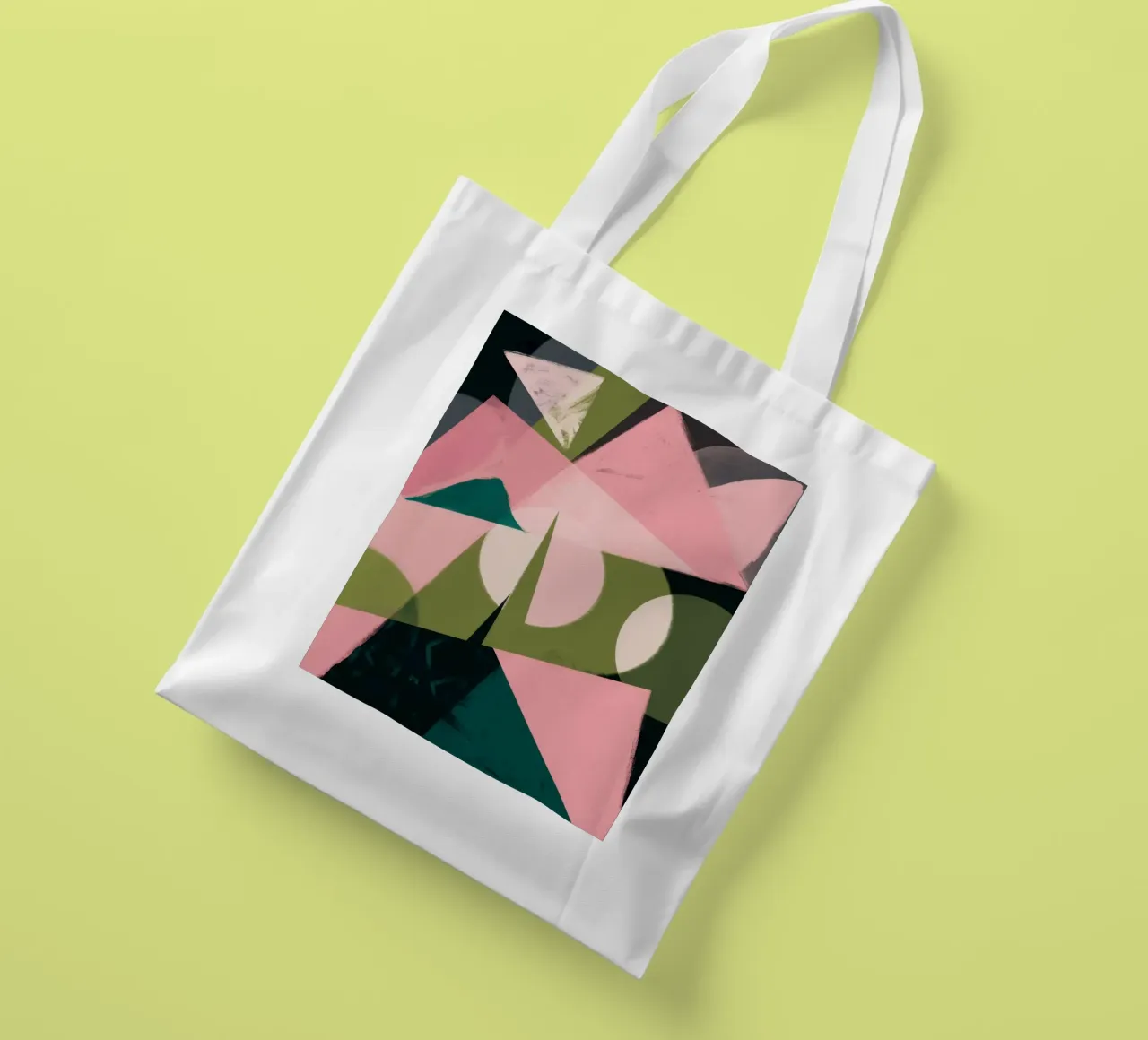 Frammento geometrico astratto borsa in juta da Line Fable