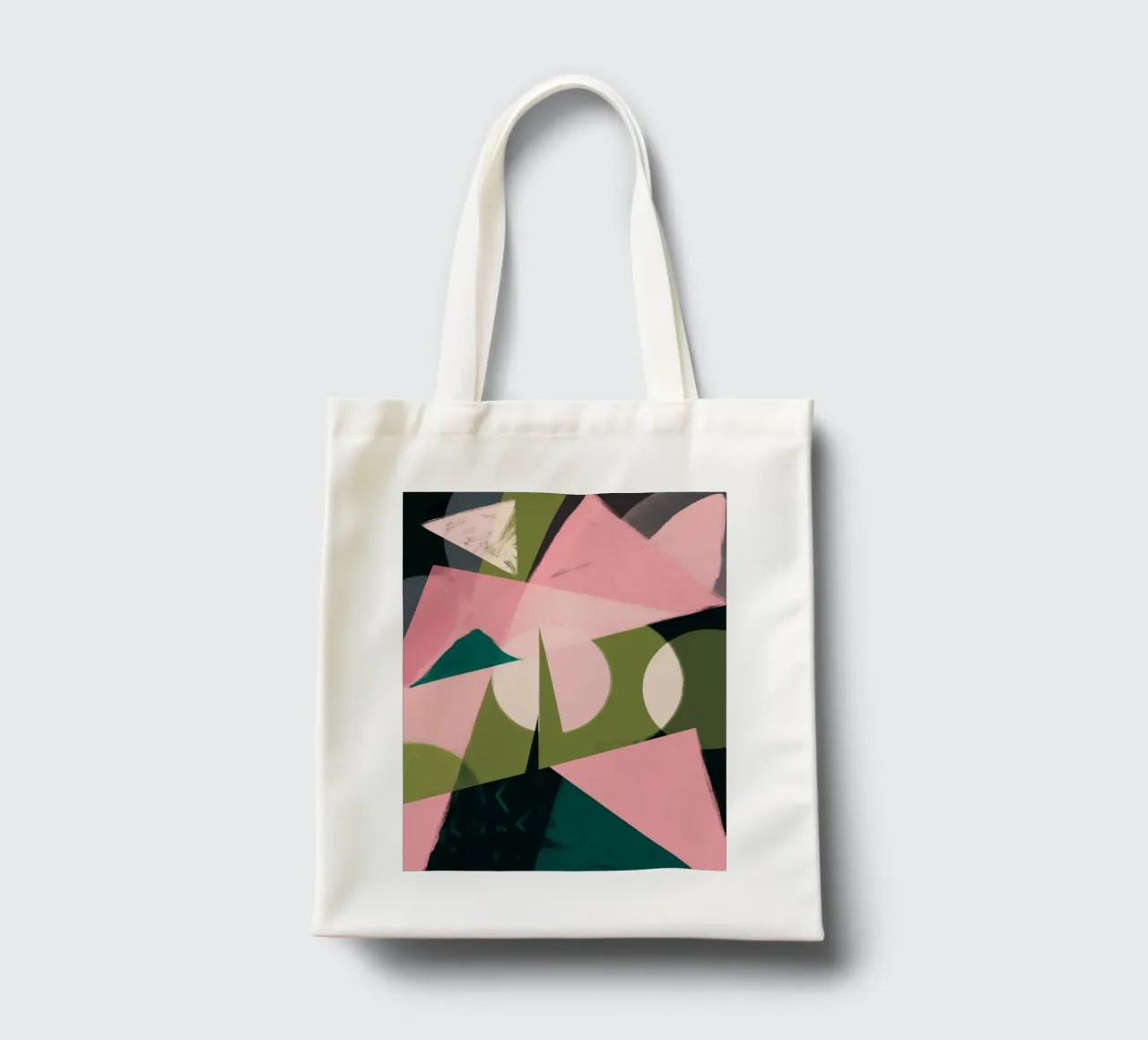 Frammento geometrico astratto borsa in juta da Line Fable