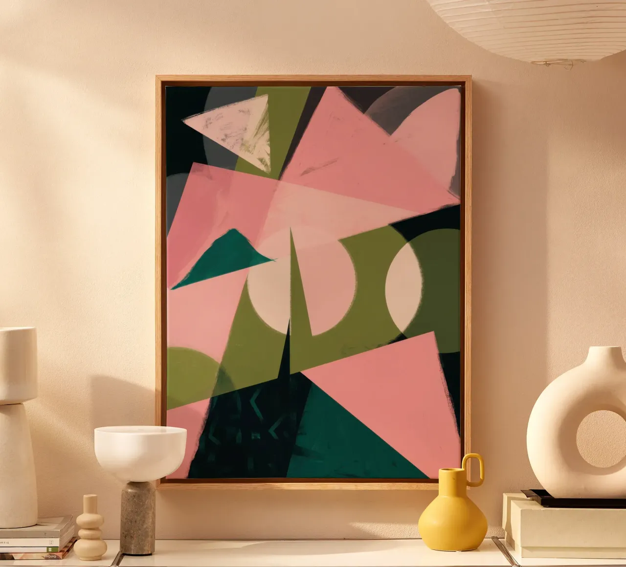 Frammento geometrico astratto tela da Line Fable