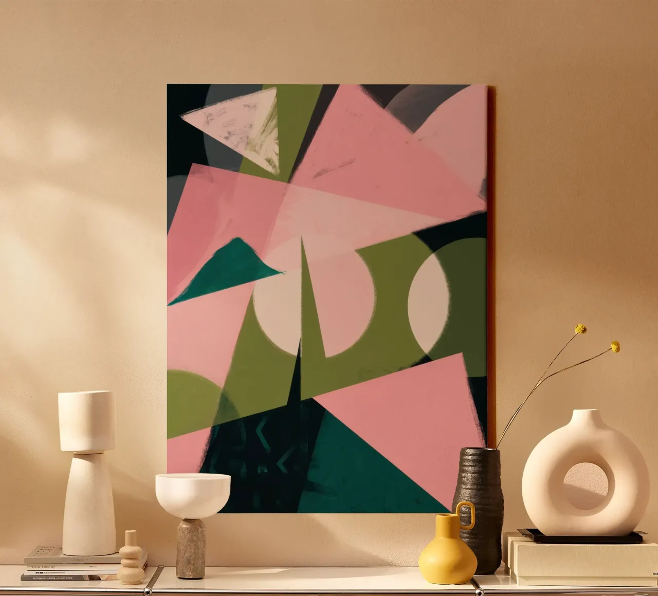 Frammento geometrico astratto tela da Line Fable