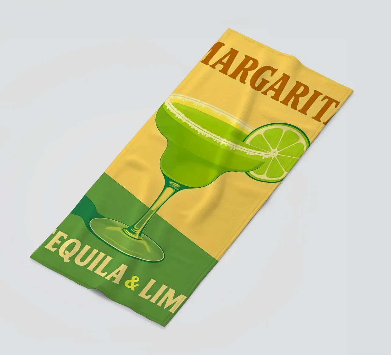 Margarita Tequila & Lime Cocktail Illustration telo mare da 🥝 KIWI STORE