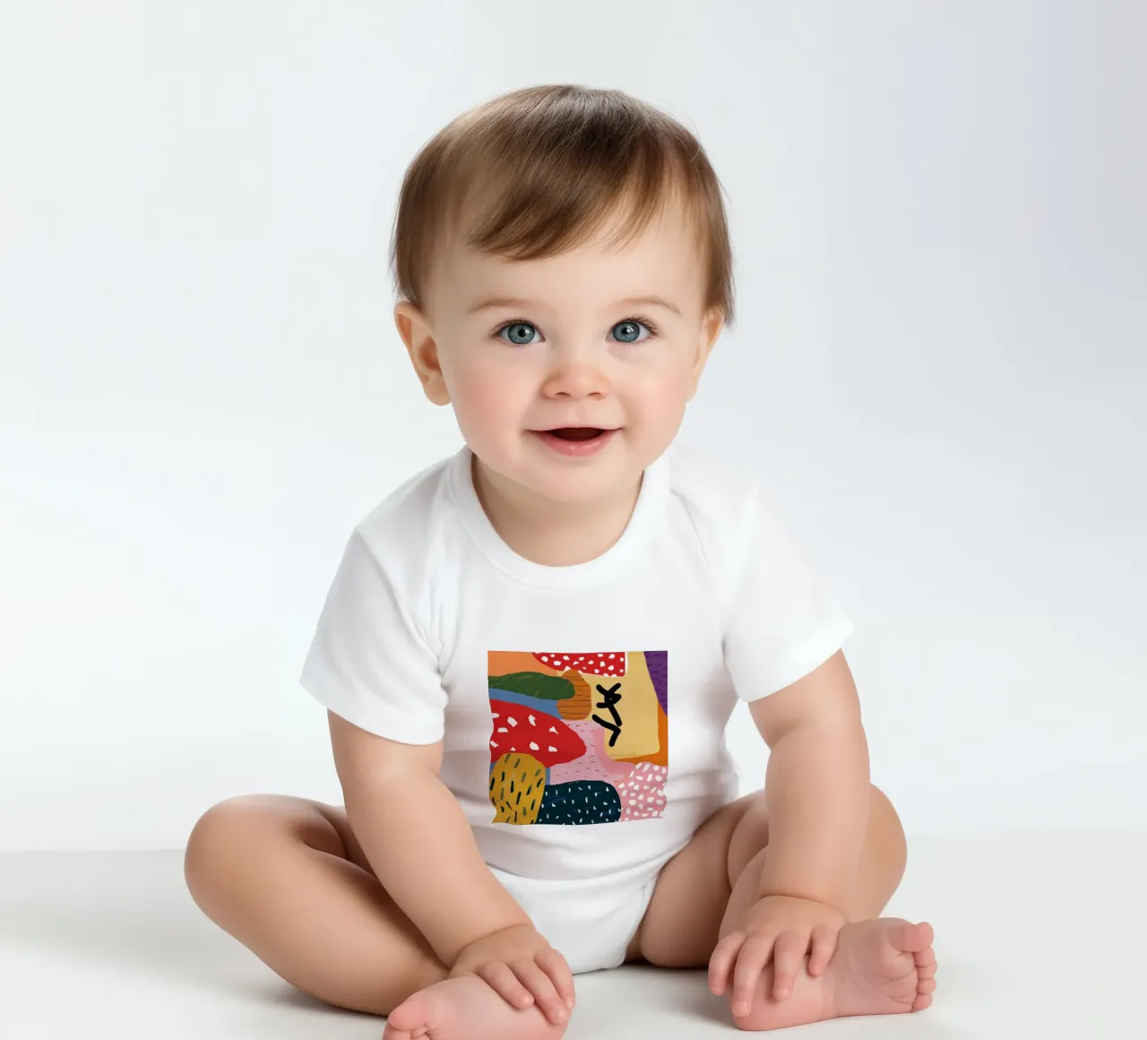 Pavimento di bosco Astratto body neonato maniche corte da Thistle Bloom