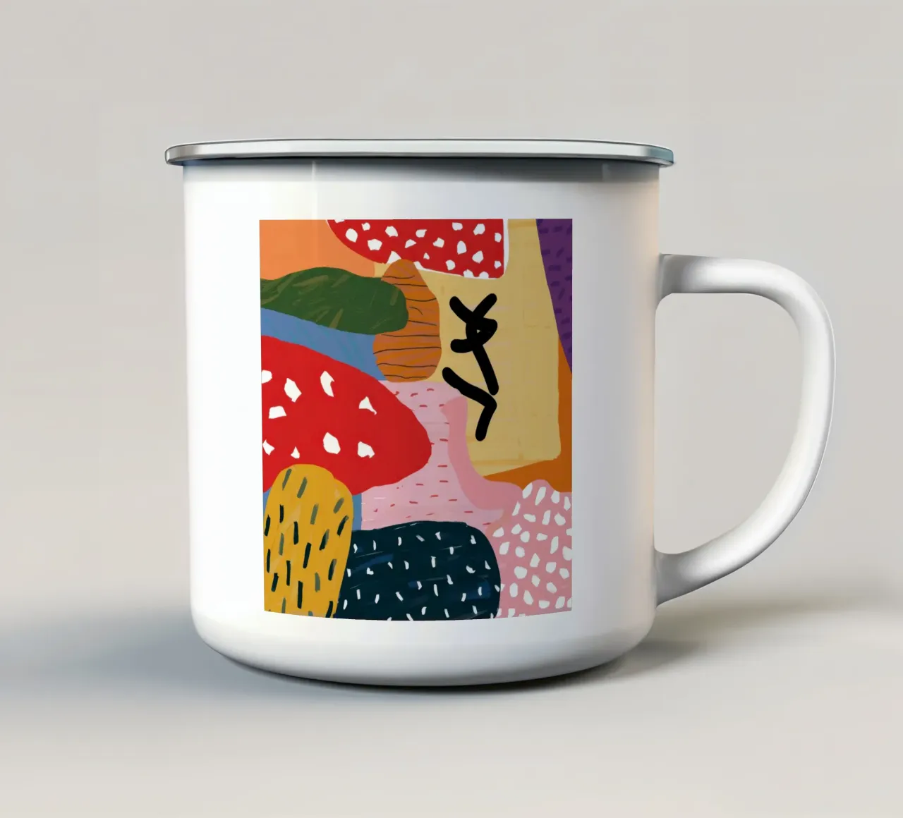 Pavimento di bosco Astratto tazza in smalto da Thistle Bloom