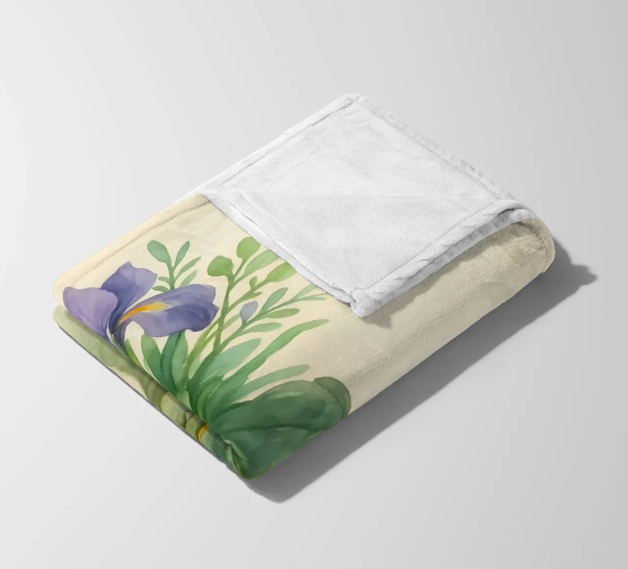 Zachte krokodil: Bloesems & Messing fleecedeken van Graceful Desine