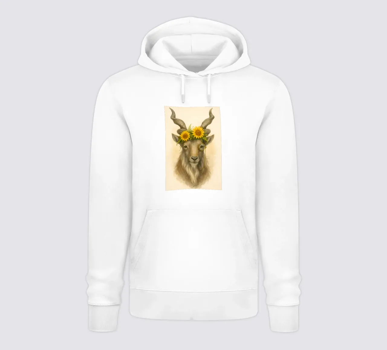 Sunbeam Sage: The Noble Goat hoodie by Graceful Desine