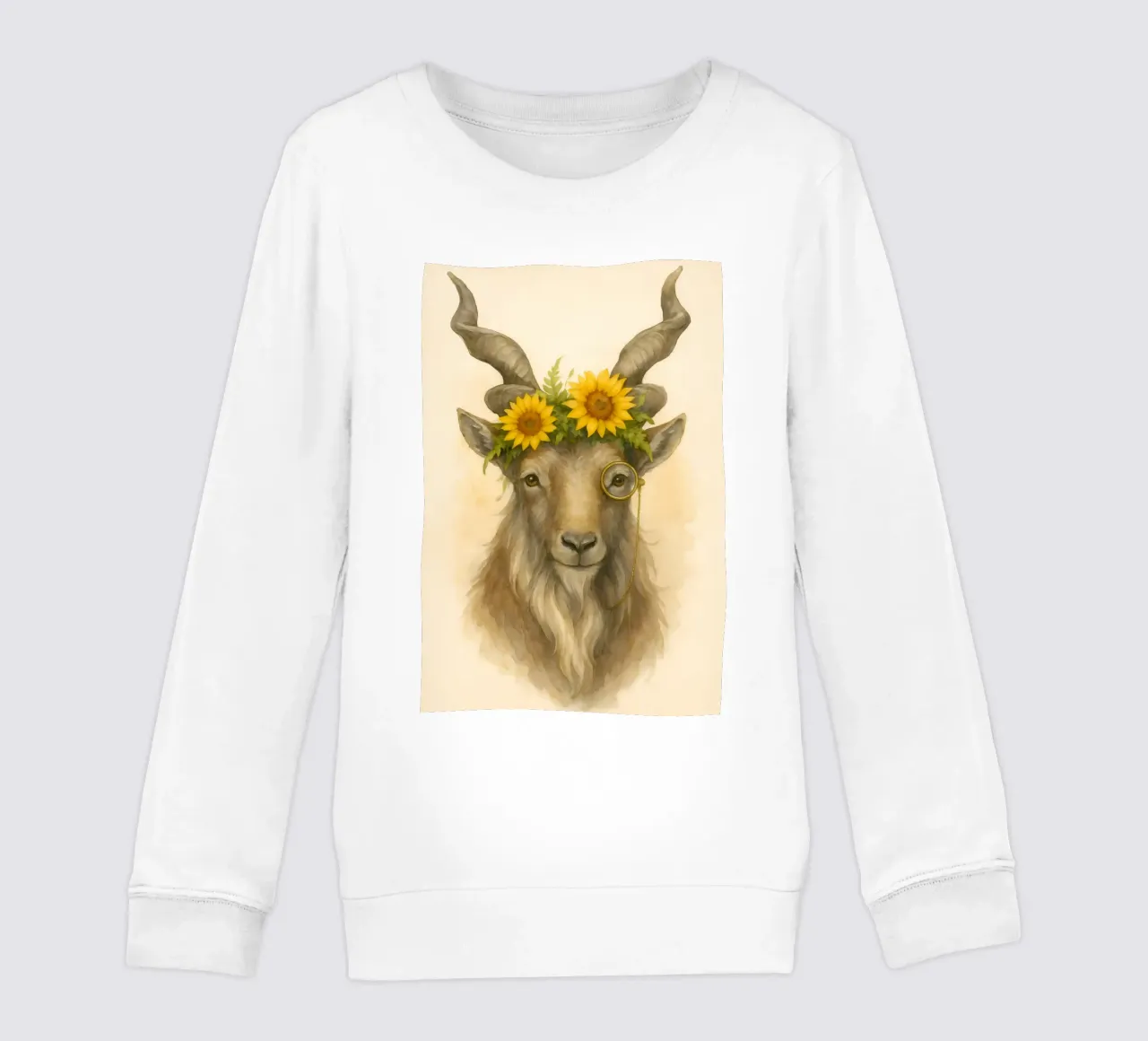 Sunbeam Sage: La cabra noble sudadera para niño de Graceful Desine