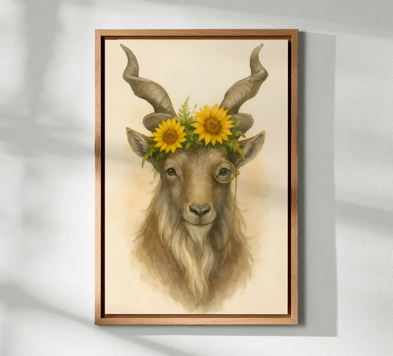 Sunbeam Sage: The Noble Goat canvas by Graceful Desine
