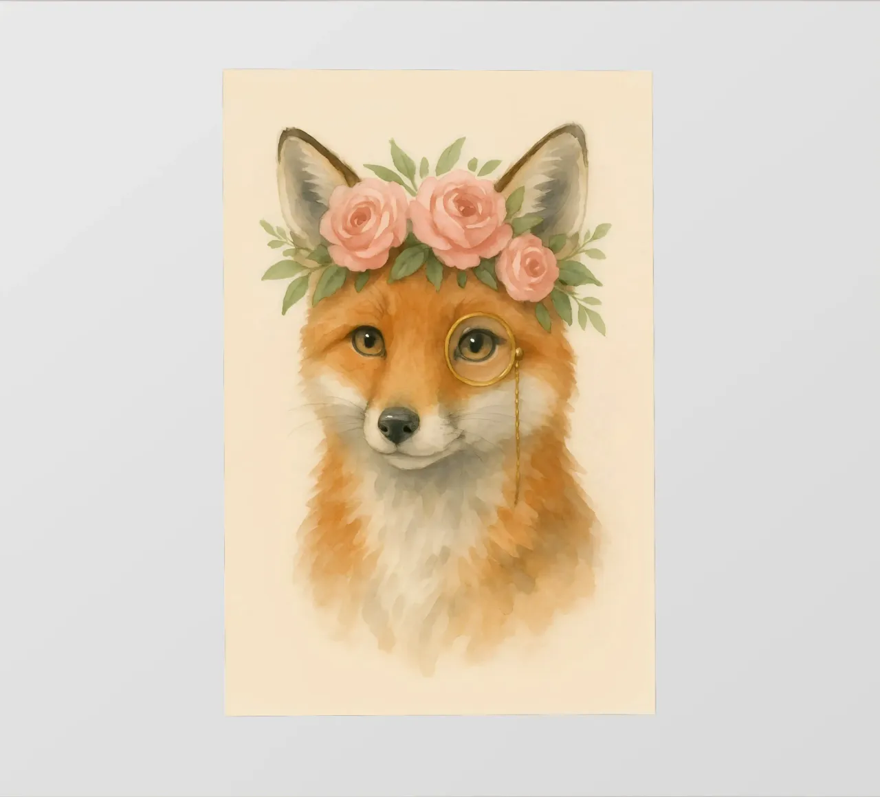 Volpe floreale: Lo studioso gentile carta da parati fotografica da Graceful Desine