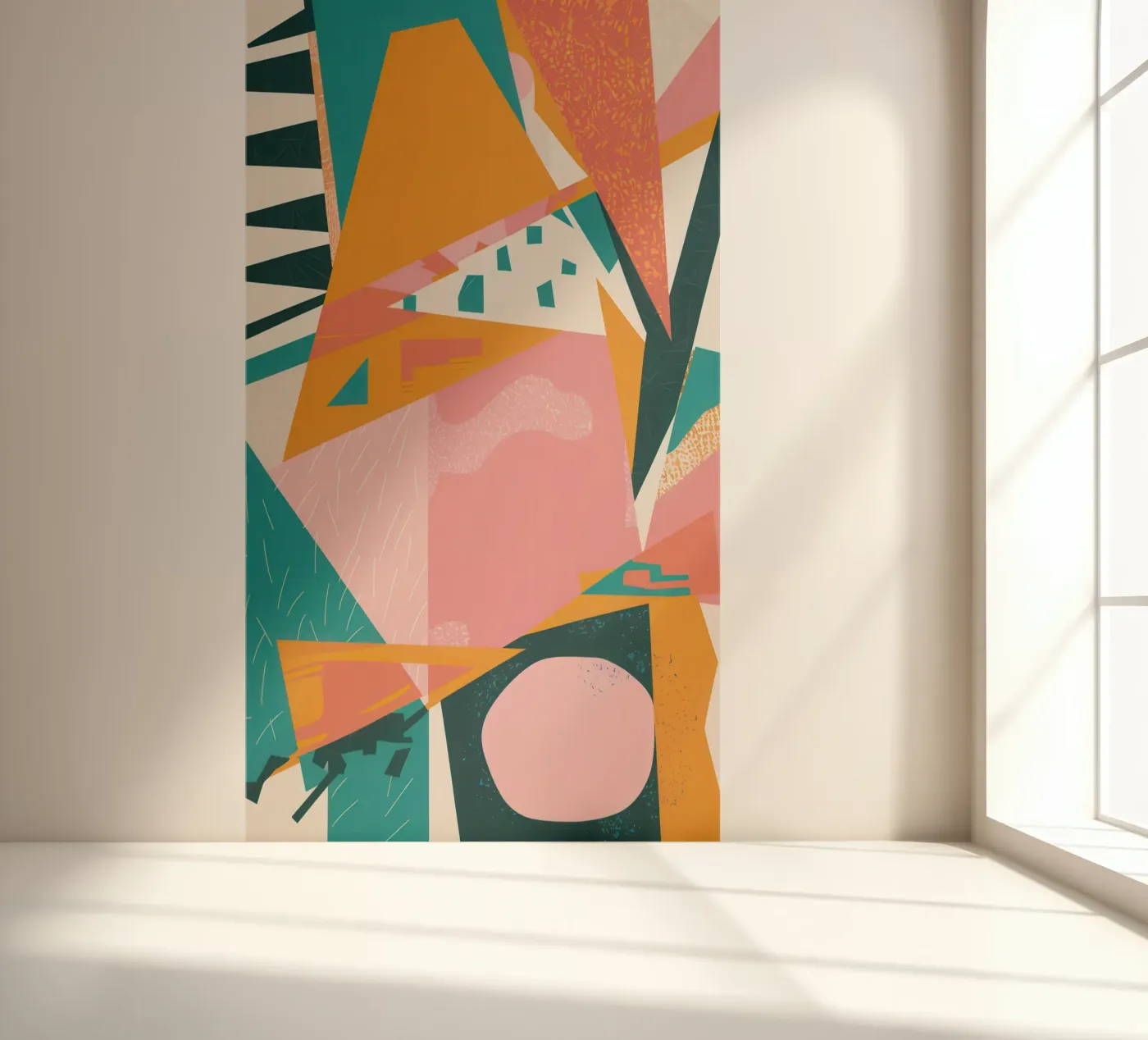 Versplinterde zon Collage fotobehang van Obs Canvas