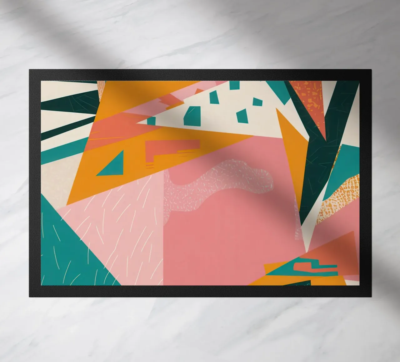 Versplinterde zon Collage deurmat van Obs Canvas