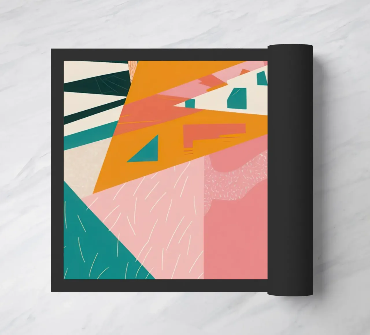 Versplinterde zon Collage deurmat van Obs Canvas