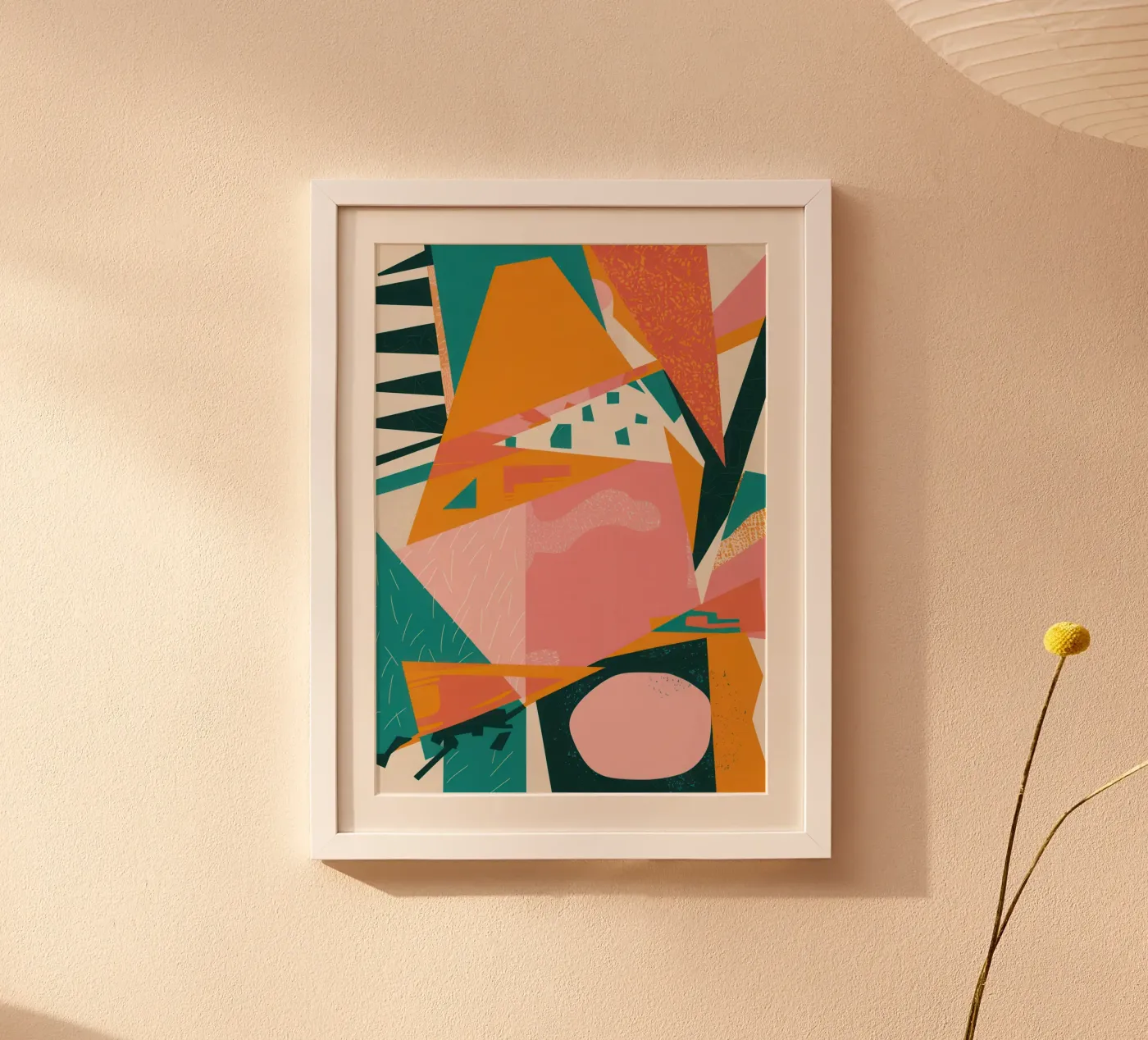 Versplinterde zon Collage poster van Obs Canvas