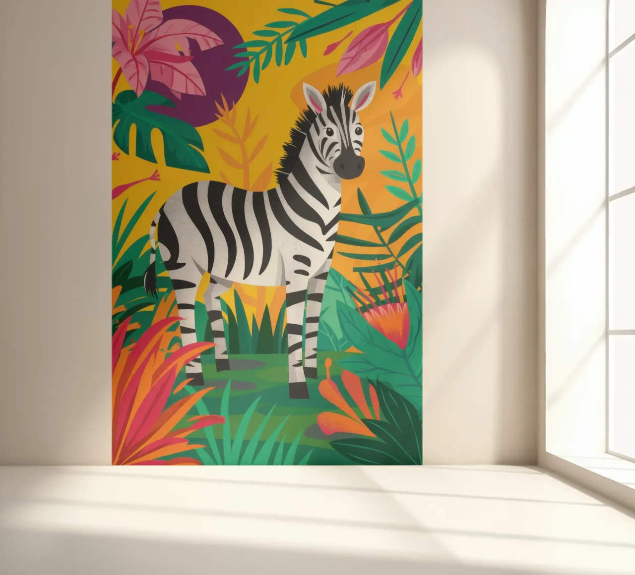 Jungle Zebra Majesty photo wallpaper by Line Fable