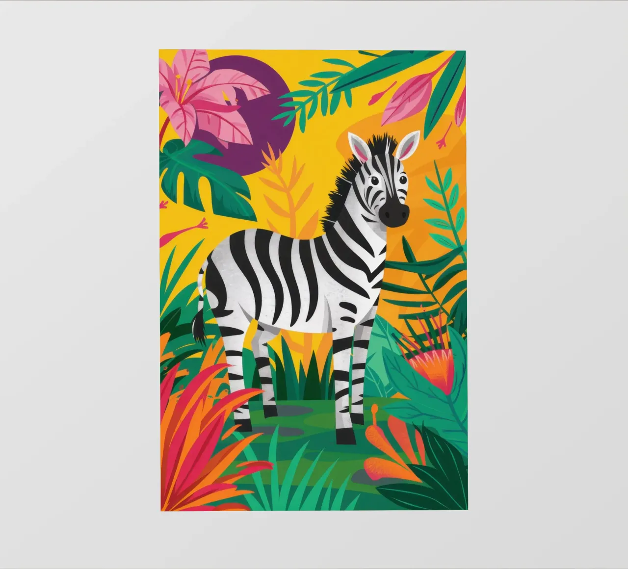 Jungle Zebra Majesty photo wallpaper by Line Fable