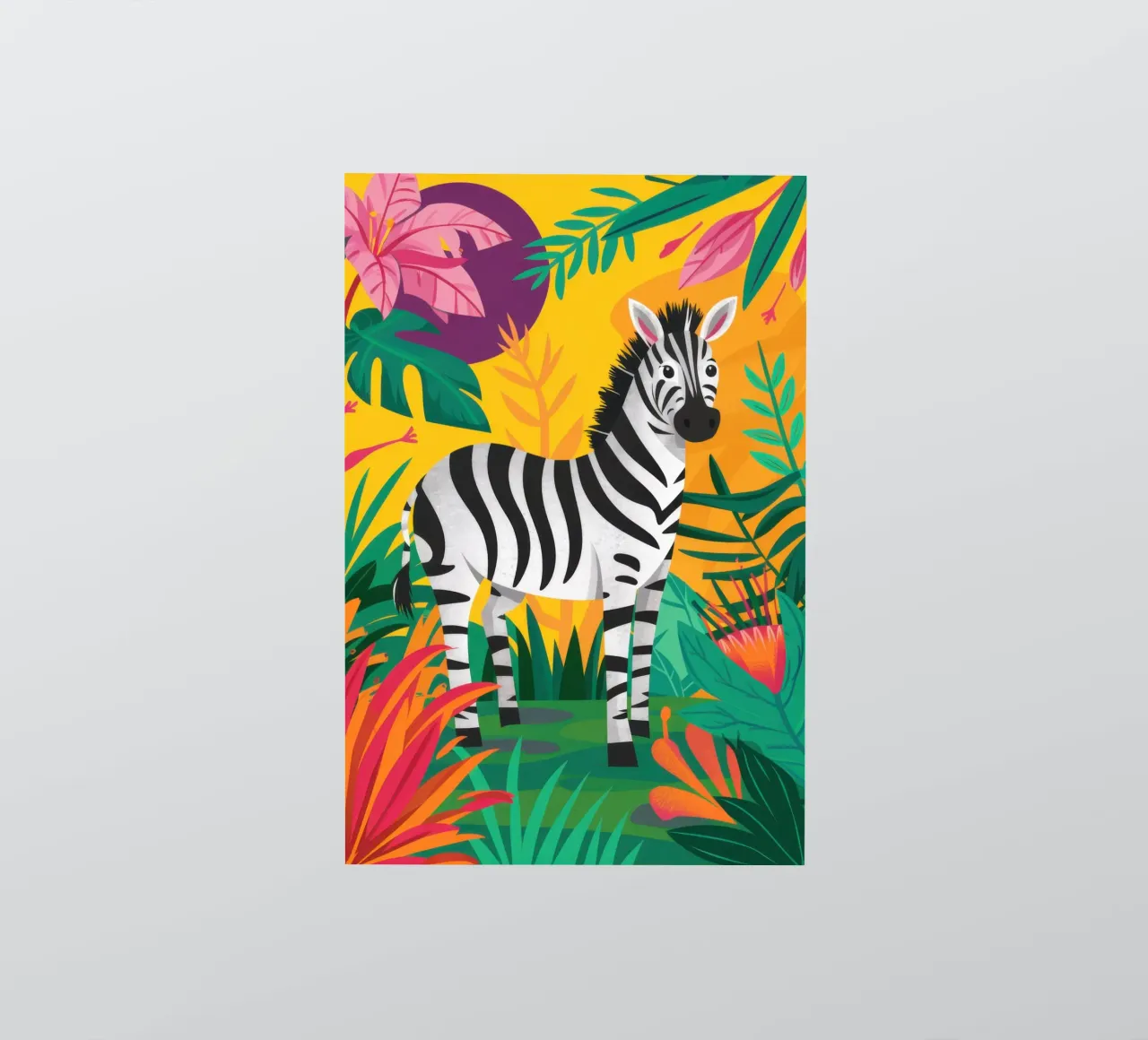 Jungle Zebra Majesty adesivo da Line Fable
