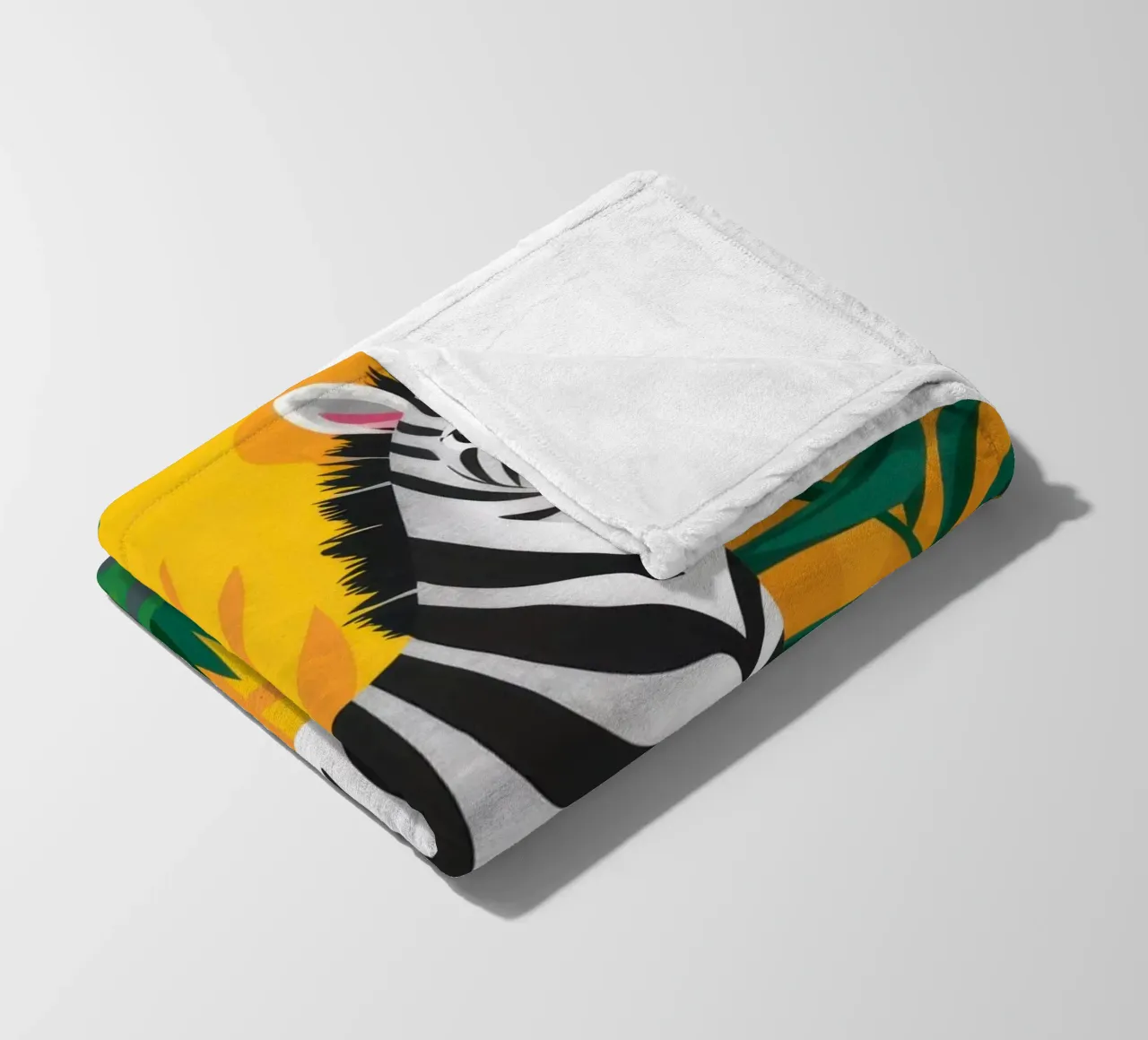 Jungle Zebra Majesty coperta in pile da Line Fable