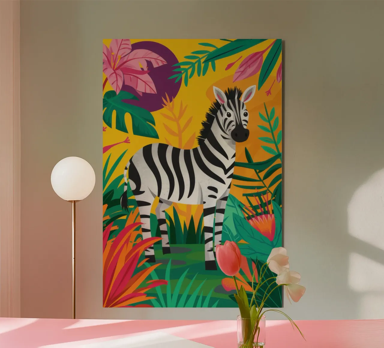 Jungle Zebra Majesty alluminio dibond da Line Fable