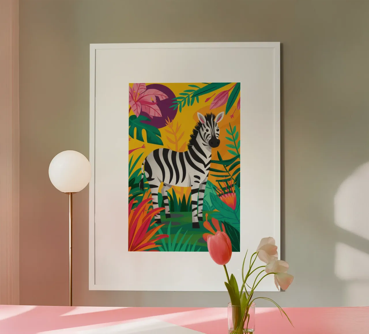Jungle Zebra Majesteit hahnemühle van Line Fable