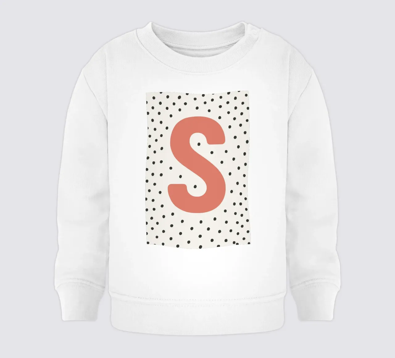 Iniziale S su motivo a pois - Stile scandinavo felpa neonato da KidzStudio