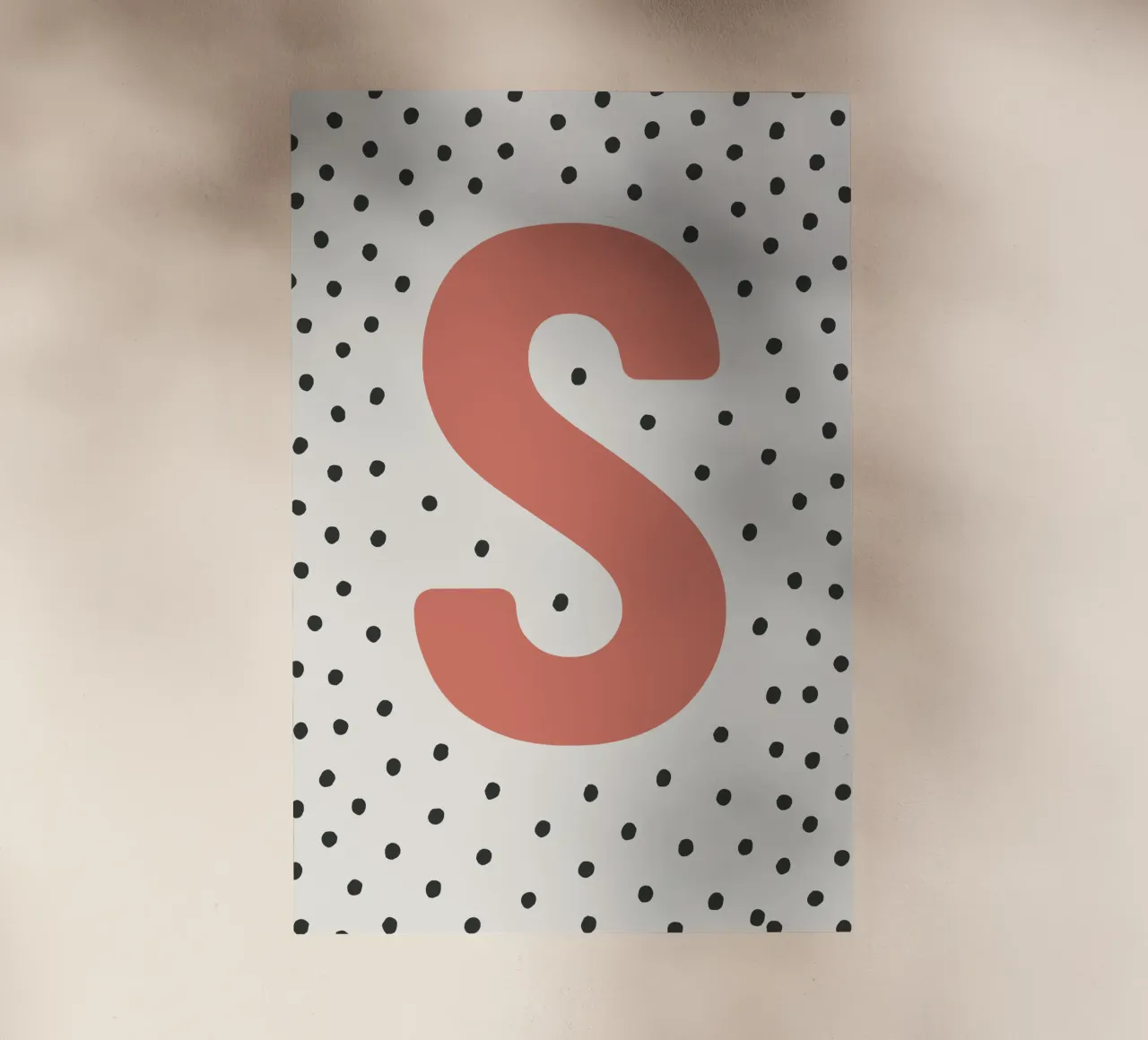 Initial S on dot pattern - Scandinavian style backlit film by KidzStudio