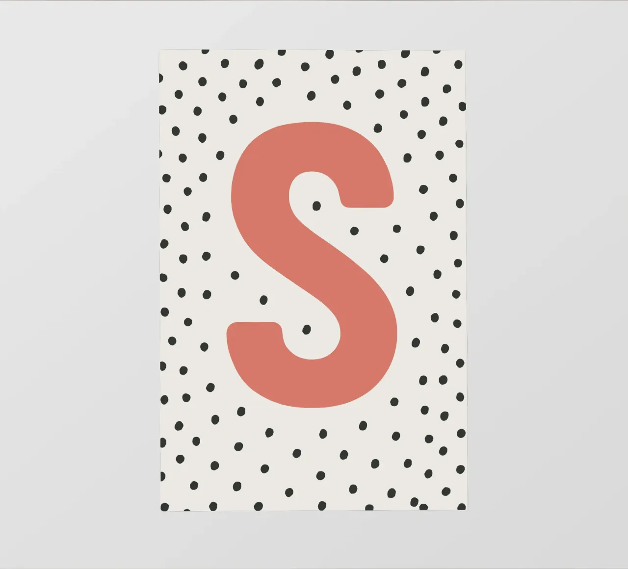 Initial S on dot pattern - Scandinavian style backlit film by KidzStudio