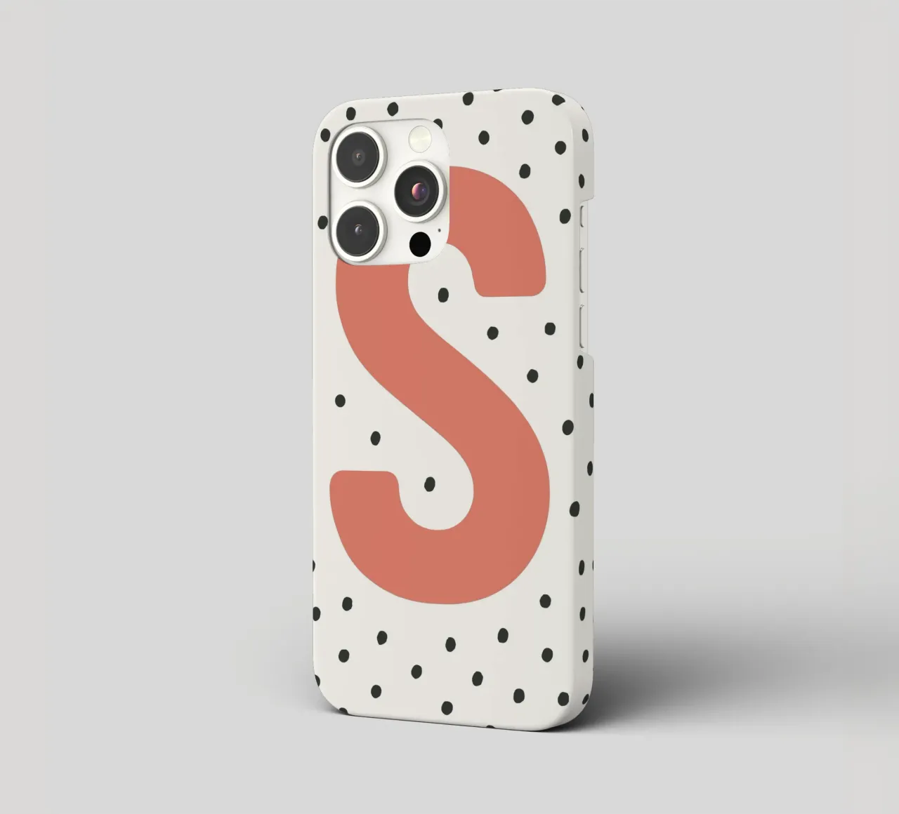 Initial S on dot pattern - Scandinavian style iphone case by KidzStudio