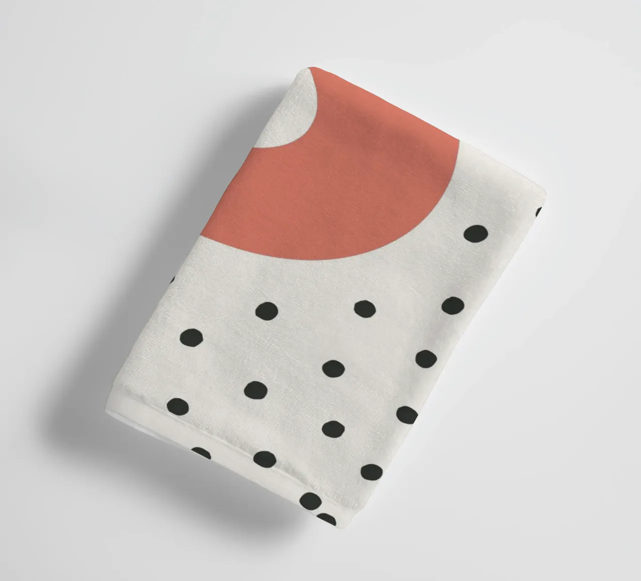 Initial S on dot pattern - Scandinavian style towel by KidzStudio
