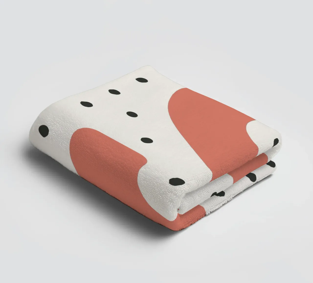 Initial S on dot pattern - Scandinavian style towel by KidzStudio