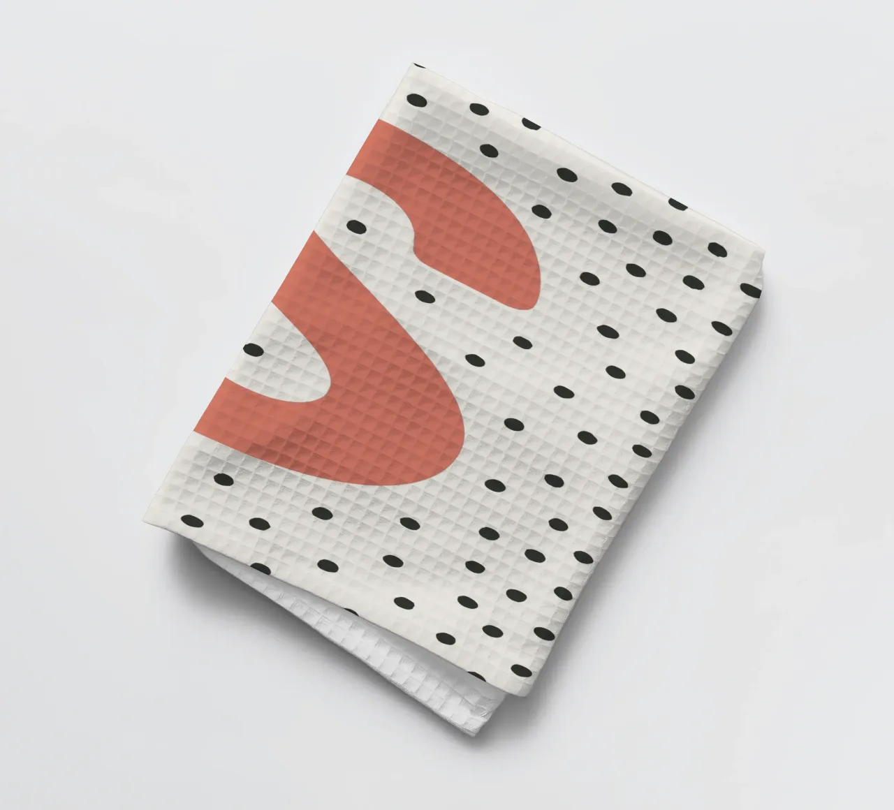 Initiale S sur motif à pois - style scandinave torchon de KidzStudio