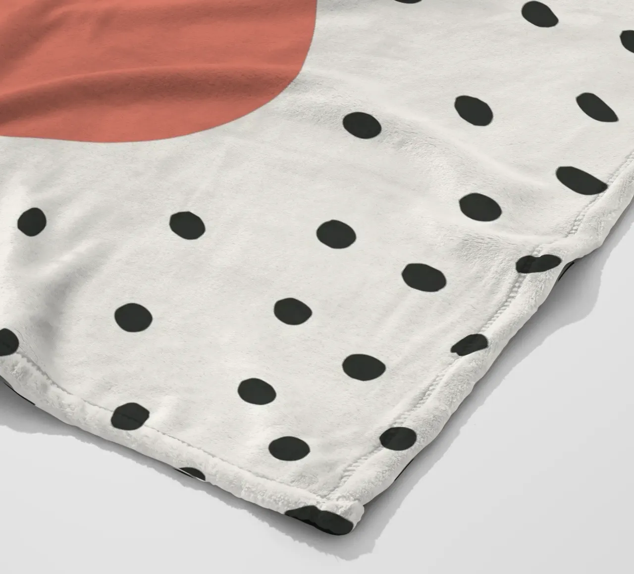 Initial S on dot pattern - Scandinavian style fleece blanket by KidzStudio