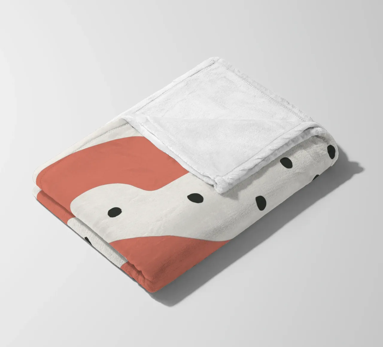 Initial S on dot pattern - Scandinavian style fleece blanket by KidzStudio