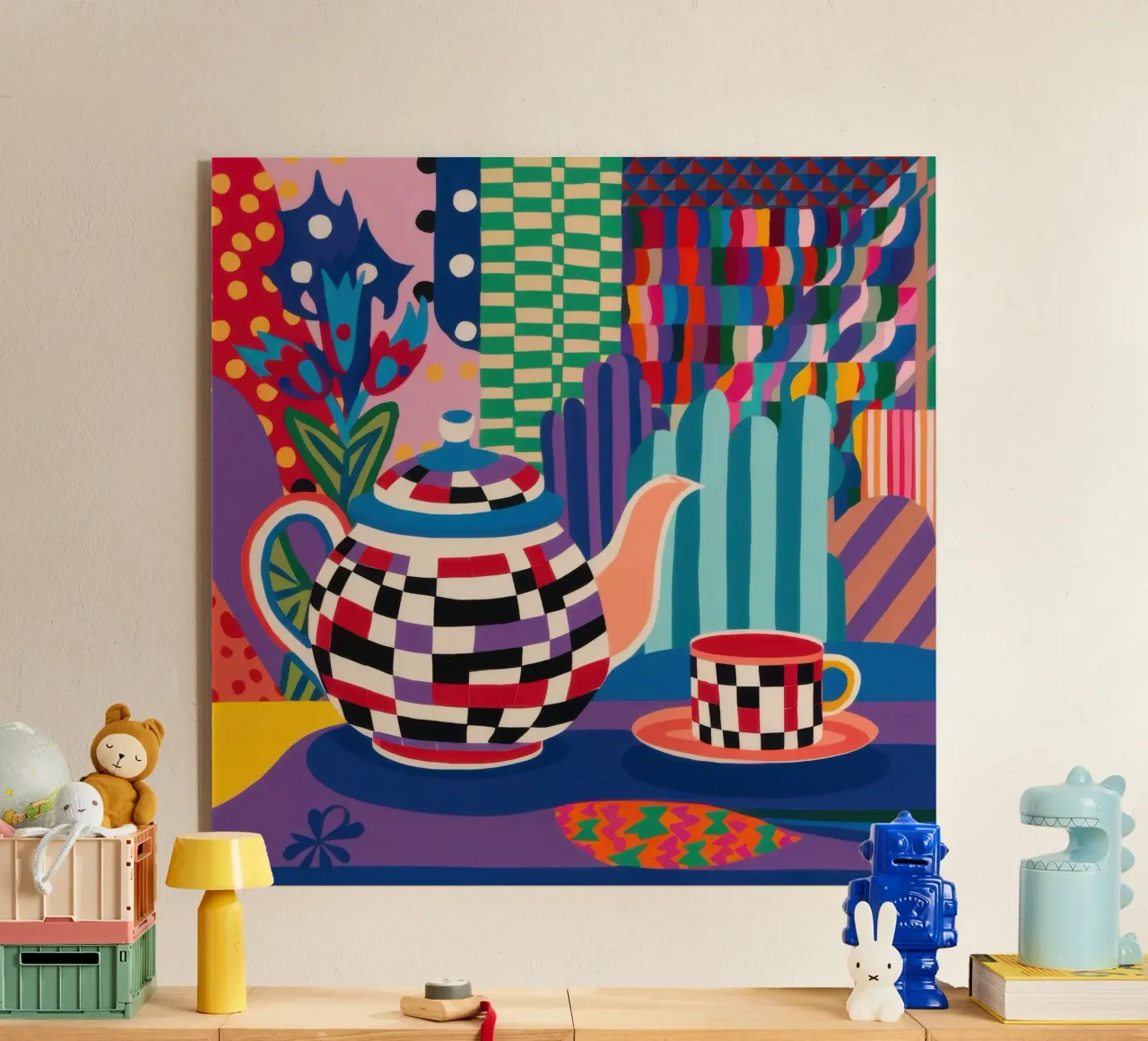 Checkered Tea Time plexiglass da Thistle Bloom