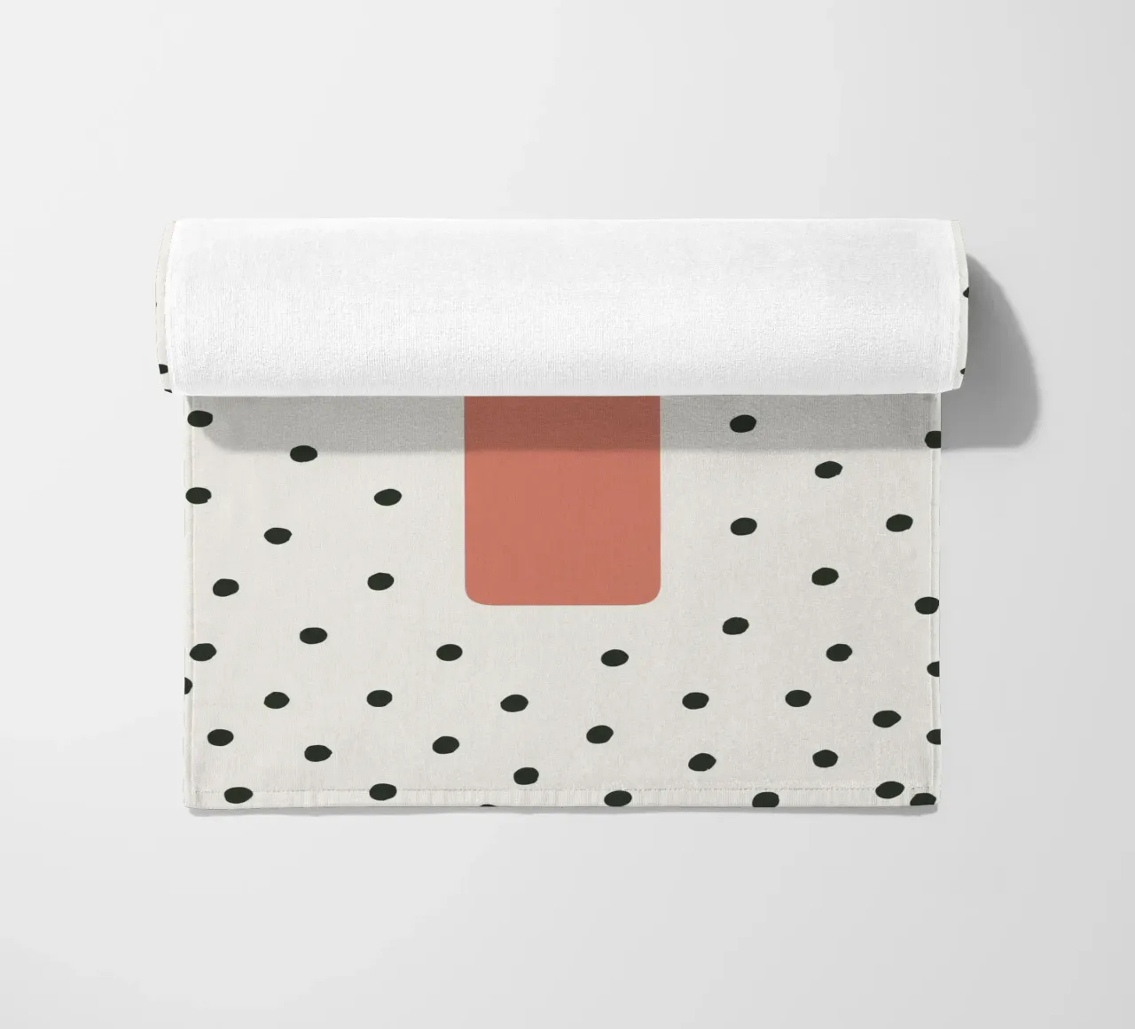 Initial T on dot pattern - Scandinavian style beach towel by KidzStudio