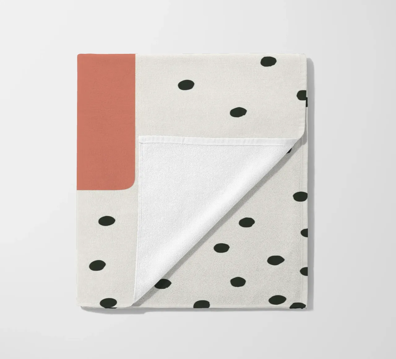 Initial T on dot pattern - Scandinavian style beach towel by KidzStudio