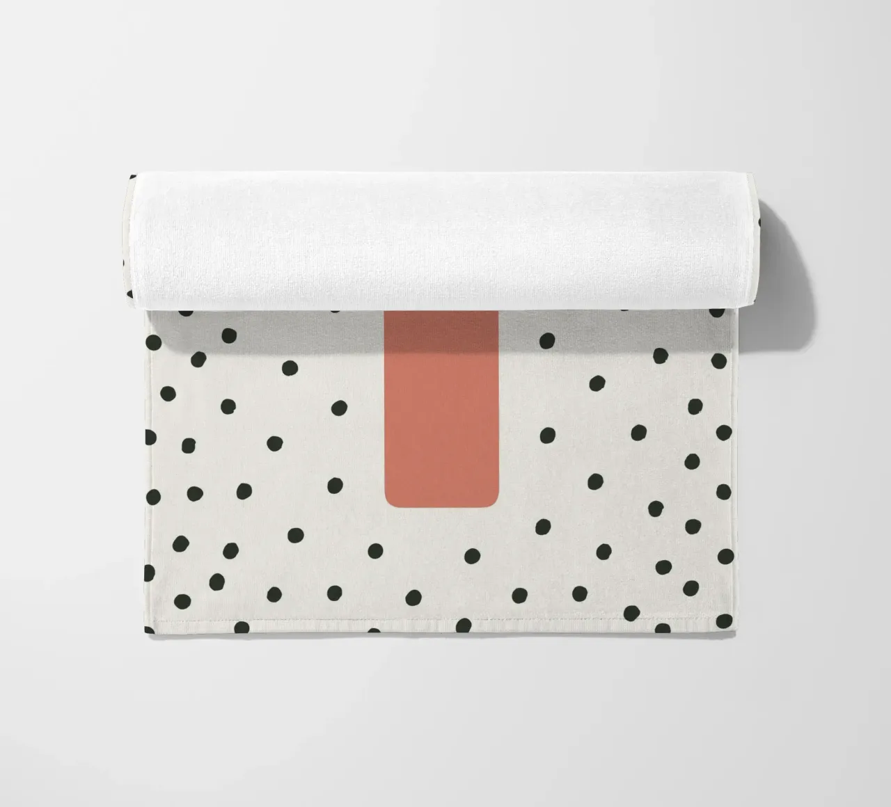 Initial T on dot pattern - Scandinavian style beach towel by KidzStudio