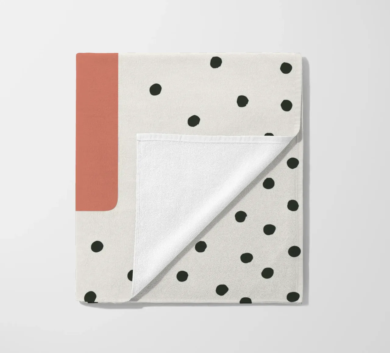 Initial T on dot pattern - Scandinavian style beach towel by KidzStudio
