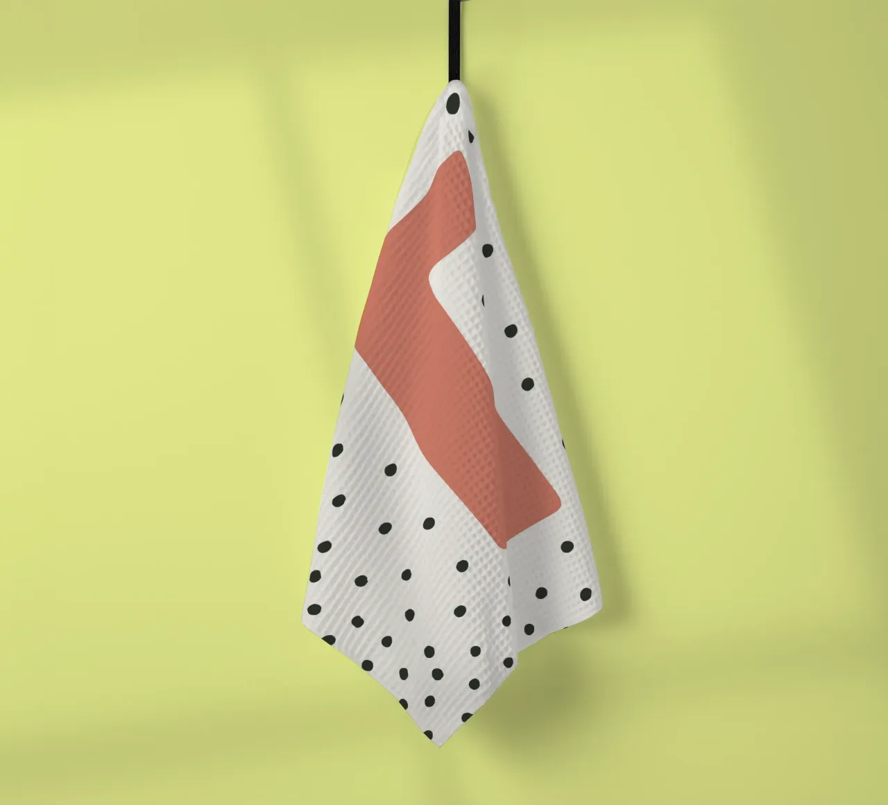 Initial T on dot pattern - Scandinavian style tea towel by KidzStudio