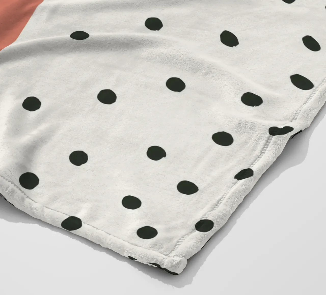 Initial T on dot pattern - Scandinavian style fleece blanket by KidzStudio