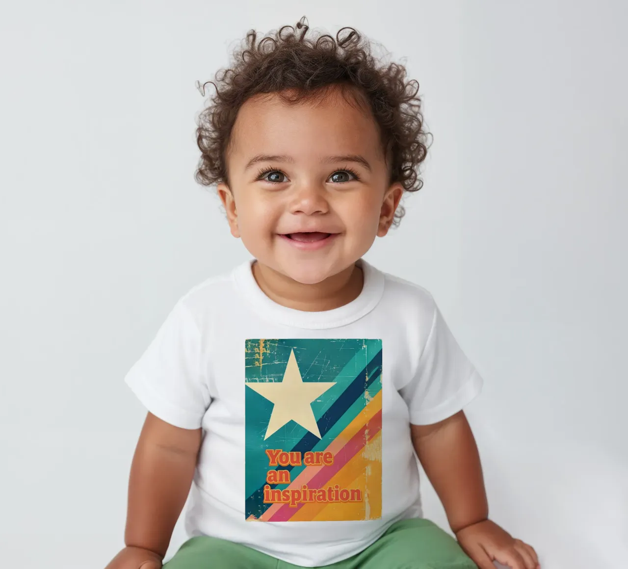 Poster retrò a forma di stella di ispirazione maglietta neonato da 🥝 KIWI STORE